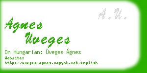 agnes uveges business card